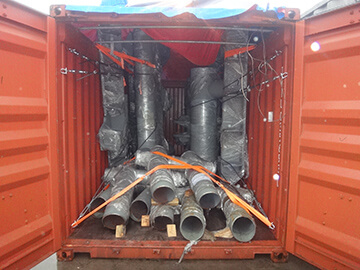 bitt bollard container loading finished